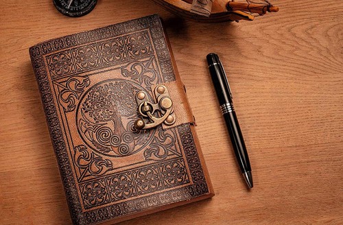 Handmade leather journal - a5,