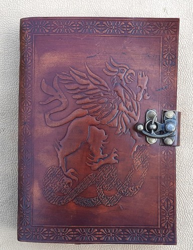 7x5 dragon embossed - dragon, leather