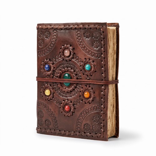 Leather journal chakra - leather,