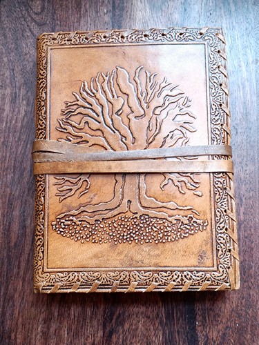 Handmade leather journal tree - handmade,